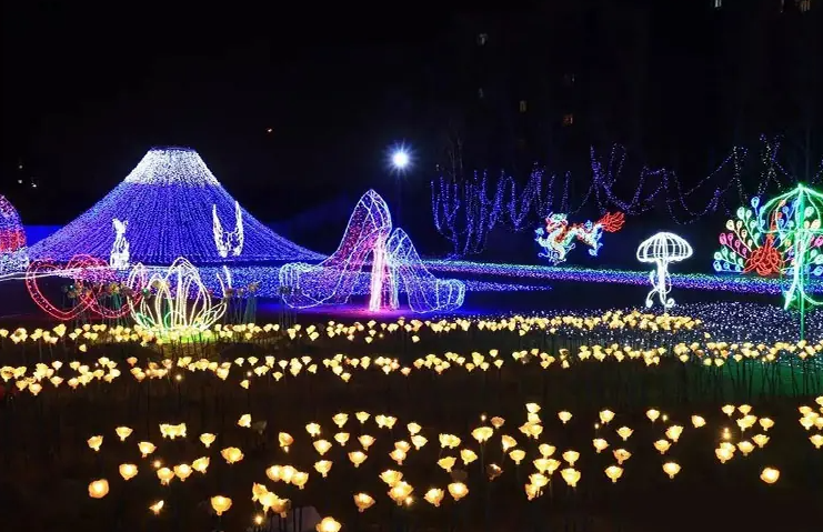 Christmas and Halloween themed lights